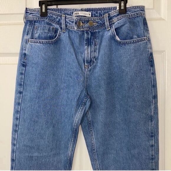 Zara Blue Flare Leg Jeans (Size 8) - Picture 6 of 7